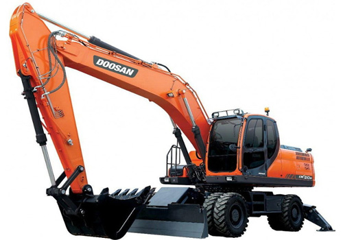 Колесный экскаватор Doosan 210